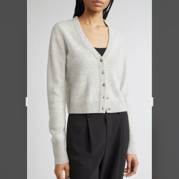 Vince Wool & Cashmere Cardigan in Med Heather Grey Size S - Picture 4 of 9